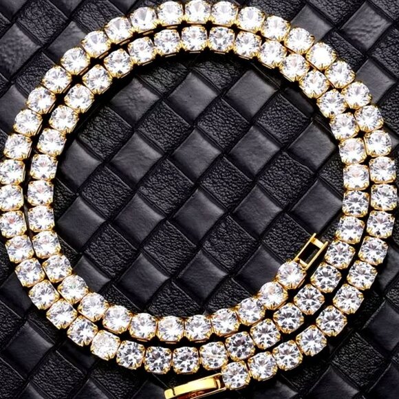 Fashion Jewelry Jewelry - ⭐ Large 22" Diamond Infinity Necklace With 5mm Diamonds 18k Gold Pltd ⭐